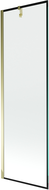 Mexen Next sprchová zástěna 1-křídlová 60 x 150 cm, černý rám, zlatý - 895-060-000-00-70-50