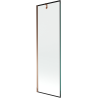 Mexen Next vanová zástěna jednokřídlá 60 x 150 cm, černý rámeček, růžové zlato - 895-060-000-00-70-60