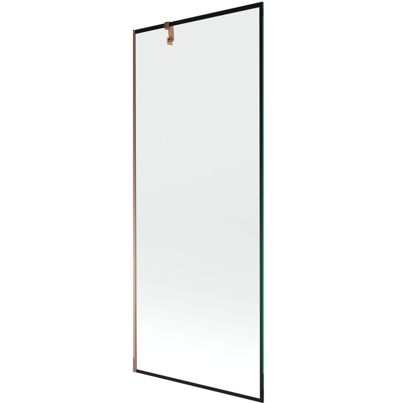 Mexen Next 1-křídlový sprchový zástěna 80 x 150 cm, černý rámeček, růžové zlato - 895-080-000-00-70-60