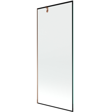 Mexen Next 1-křídlový sprchový zástěna 80 x 150 cm, černý rámeček, růžové zlato - 895-080-000-00-70-60