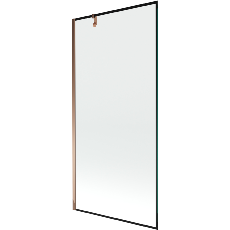 Mexen Next sprchový kout 1-dílný 90 x 150 cm, černý rámeček, růžové zlato - 895-090-000-00-70-60