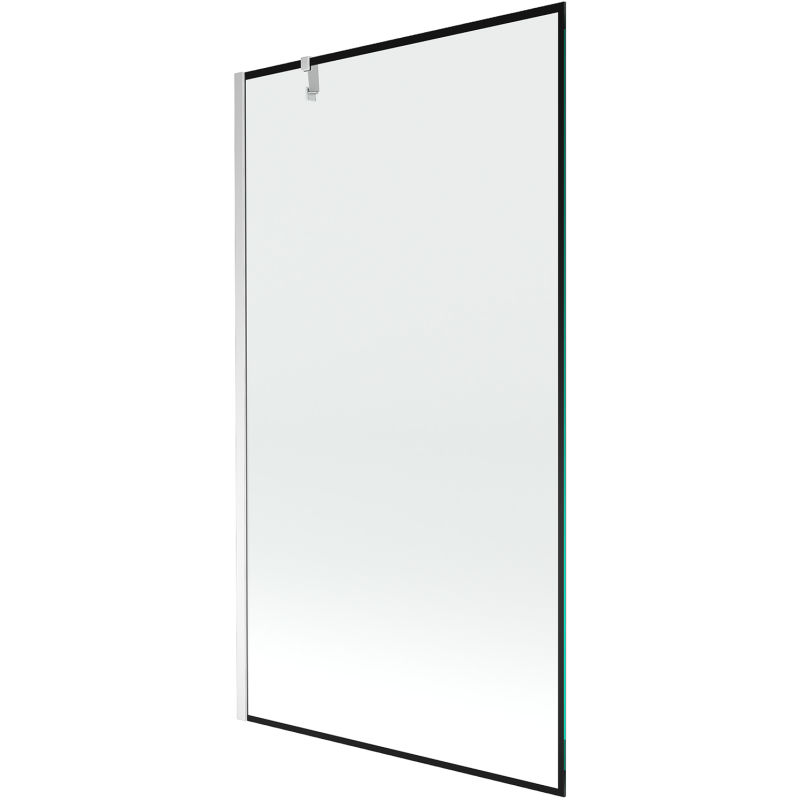 Mexen Next jednokřídlá vanová zástěna 100 x 150 cm, černý rámeček, chrom - 895-100-000-00-70-01