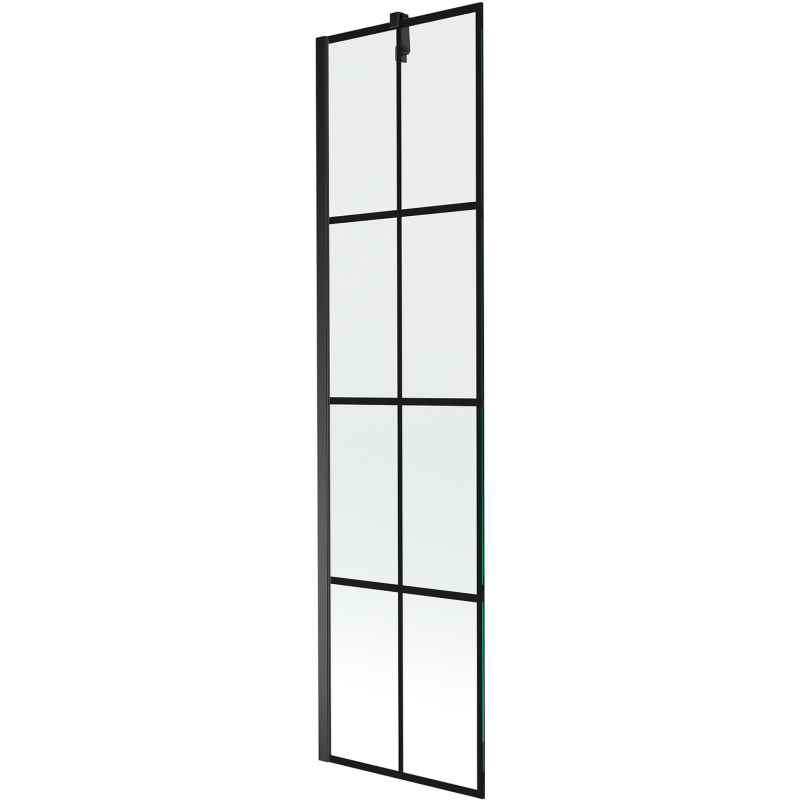 Mexen Next sprchová zástěna jednokřídlá 50 x 150 cm, černá mřížka, černá - 895-050-000-00-77-70