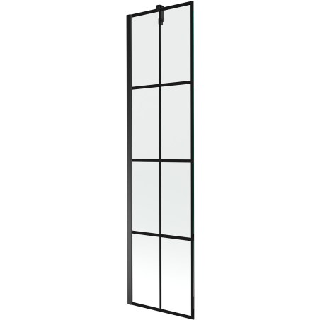 Mexen Next sprchová zástěna jednokřídlá 50 x 150 cm, černá mřížka, černá - 895-050-000-00-77-70