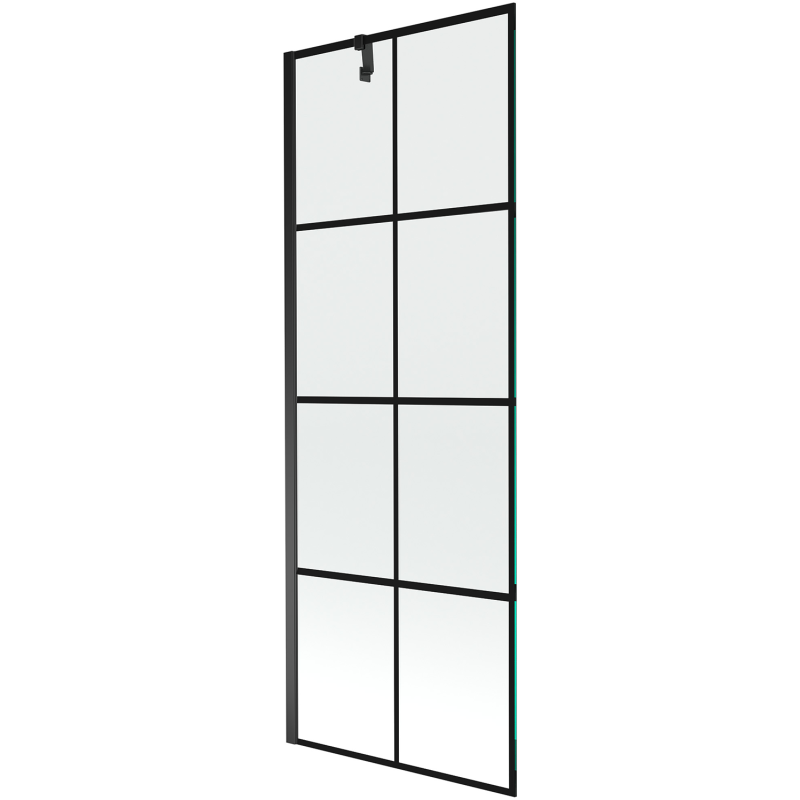 Mexen Next vanová zástěna 1-křídlová 70 x 150 cm, černá mřížka, černá - 895-070-000-00-77-70