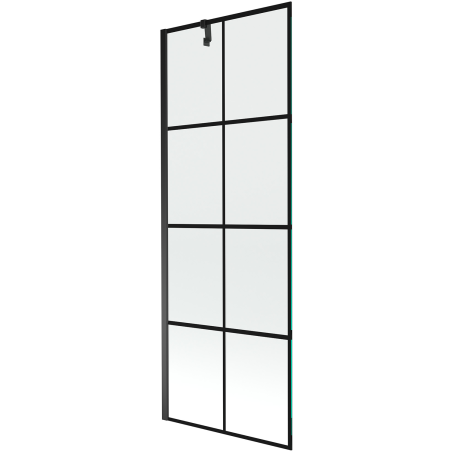 Mexen Next vanová zástěna 1-křídlová 70 x 150 cm, černá mřížka, černá - 895-070-000-00-77-70