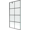 Mexen Next sprchová zástěna jednokřídlá 90 x 150 cm, černá mřížka, černá - 895-090-000-00-77-70