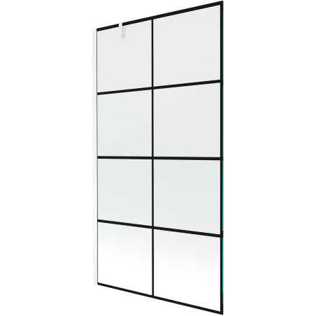 Mexen Next jednokřídlá sprchová zástěna 100 x 150 cm, černá mřížka, bílá - 895-100-000-00-77-20