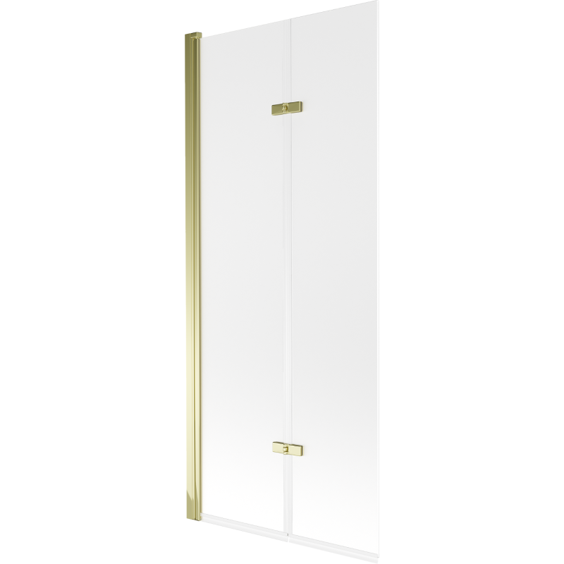 Mexen Castor vanová zástěna dvoukřídlá 80 x 150 cm, matné sklo, zlatá - 892-080-002-50-30