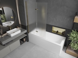 Mexen Castor vanová zástěna dvoukřídlová 100 x 150 cm, matný, zlatý - 892-100-002-50-30