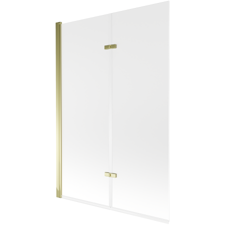 Mexen Castor sprchová zástěna dvoukřídlá 120 x 150 cm, matné sklo, zlatá - 892-120-002-50-30