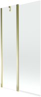 Mexen Flip vanová zástěna dvoukřídlá 100 x 150 cm, transparentní, zlatá - 894-100-101-50-00