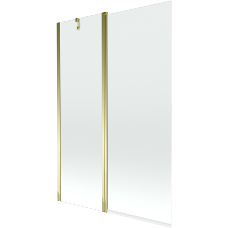 Mexen Flip vanová zástěna dvoukřídlá 120 x 150 cm, transparentní, zlatá - 894-120-101-50-00