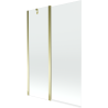 Mexen Flip vanová zástěna dvoukřídlá 120 x 150 cm, transparentní, zlatá - 894-120-101-50-00