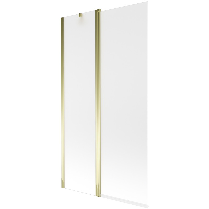 Mexen Flip dvoudílný vanový paravan 100 x 150 cm, matný, zlatý - 894-100-101-50-30
