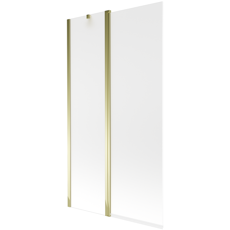 Mexen Flip vanová zástěna 2-křídlová 100 x 150 cm, matná, zlatá - 894-100-101-50-30