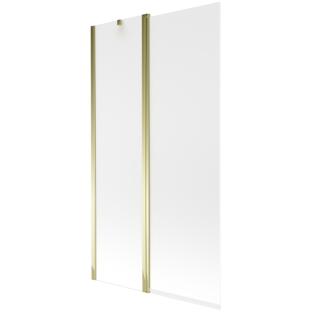 Mexen Flip dvoudílný vanový paravan 100 x 150 cm, matný, zlatý - 894-100-101-50-30