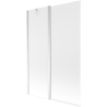 Mexen Flip vanová zástěna dvoukřídlá 120 x 150 cm, matná, chrom - 894-120-101-01-30