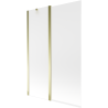 Mexen Flip vanová zástěna 2-dílná 120 x 150 cm, matná, zlatá - 894-120-101-50-30