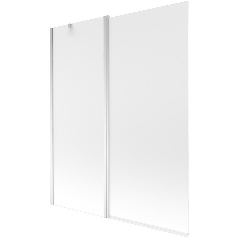 Mexen Flip vana zástěna 2-křídlá 140 x 150 cm, matná, chrom - 894-140-101-01-30