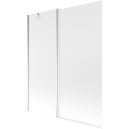Mexen Flip vana zástěna 2-křídlá 140 x 150 cm, matná, chrom - 894-140-101-01-30