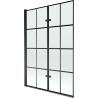 Mexen Castor vanová zástěna 2 křídla 120 x 150 cm, Černá vzor, Černá - 892-120-002-70-77