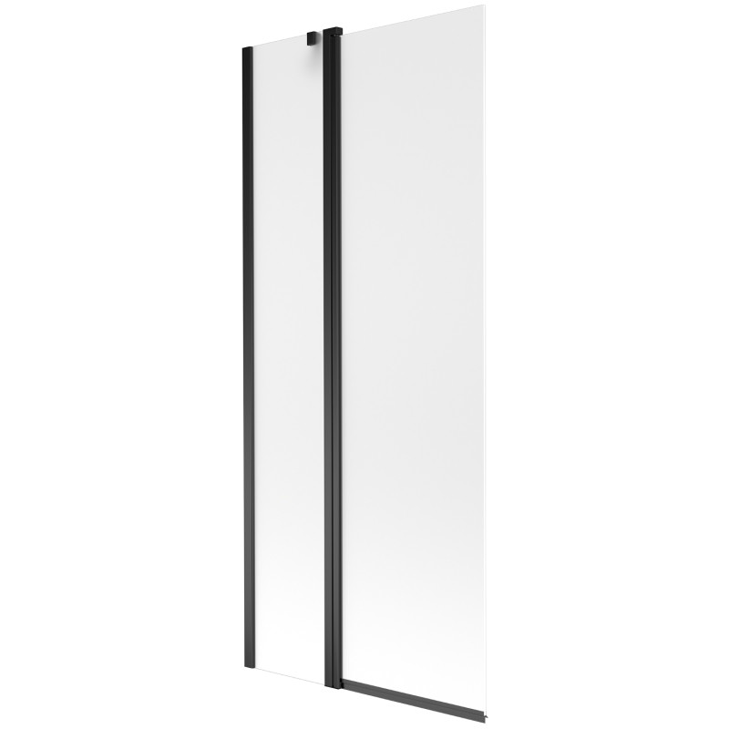 Mexen Flip dvoukřídlová vanová zástěna 80 x 150 cm, mat, černá - 894-080-101-70-30