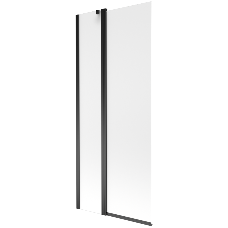 Mexen Flip vanová zástěna 2dílná 80 x 150 cm, matná, černá - 894-080-101-70-30