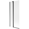 Mexen Flip vanová zástěna 2dílná 80 x 150 cm, matná, černá - 894-080-101-70-30