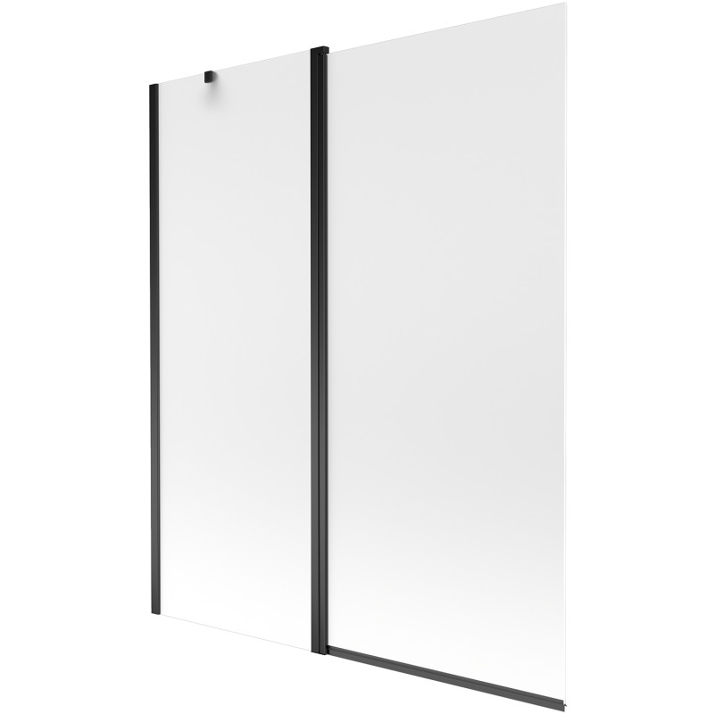 Mexen Flip vanaová zástěna dvoukřídlá 140 x 150 cm, matná, černá - 894-140-101-70-30