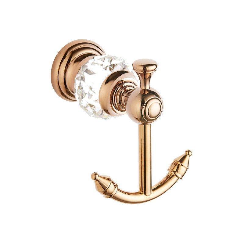 Mexen Estela dvojitý háček na ručník, růžové zlato - 7011535-60