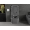 Mexen Madox wc mísa Rimless s pomalu padajícím slim prkénkem, duroplast, tmavě šedá mat - 30154061