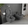 Mexen Madox wc mísa Rimless s pomalu padajícím slim prkénkem, duroplast, tmavě šedá mat - 30154061