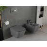 Mexen Madox wc mísa Rimless s pomalu padajícím slim prkénkem, duroplast, tmavě šedá mat - 30154061