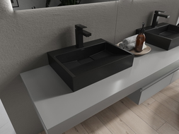 Mexen Ava umyvadlo na desku z konglomerátu 1/O 50 x 38 cm, černá - 23015071