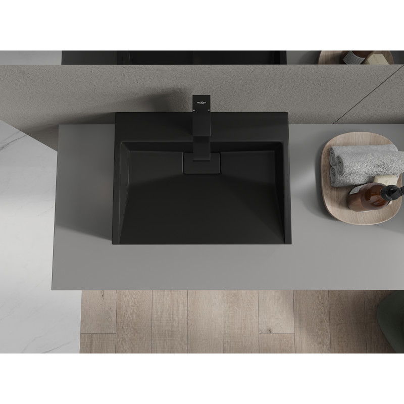 Mexen Ava umyvadlo na desku z konglomerátu 1/O 50 x 38 cm, černá - 23015071