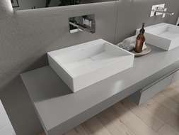 Mexen Ava umyvadlo na desku z konglomerátu B/O 50 x 38 cm, bílá - 23015000