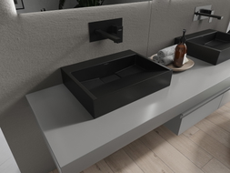 Mexen Ava umyvadlo na desku z konglomerátu B/O 50 x 38 cm, černé - 23015070