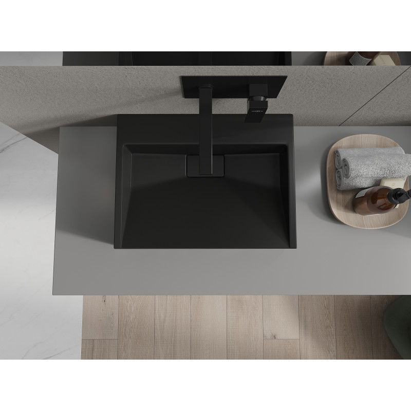 Mexen Ava umyvadlo na desku z konglomerátu B/O 50 x 38 cm, černá - 23015070