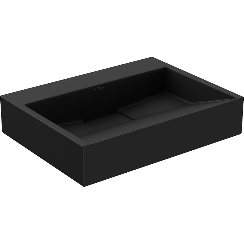 Mexen Ava umyvadlo na desku z konglomerátu B/O 50 x 38 cm, černé - 23015070
