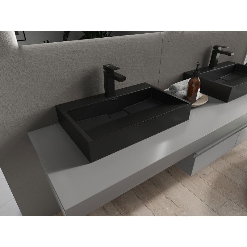 Mexen Ava umyvadlo na desku z konglomerátu 1/O 60 x 38 cm, černá - 23016071