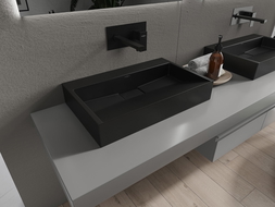 Mexen Ava umyvadlo na desku z konglomerátu B/O 60 x 38 cm, černá - 23016070