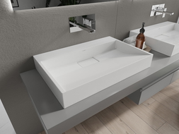 Mexen Ava umyvadlo na desku z konglomerátu B/O 70 x 46 cm, bílá - 23017000