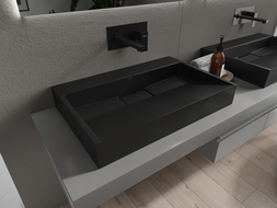 Mexen Ava umyvadlo na desku z konglomerátu B/O 70 x 46 cm, černá - 23017070