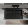 Mexen Ava umyvadlo na desku z konglomerátu B/O 70 x 46 cm, černé - 23017070