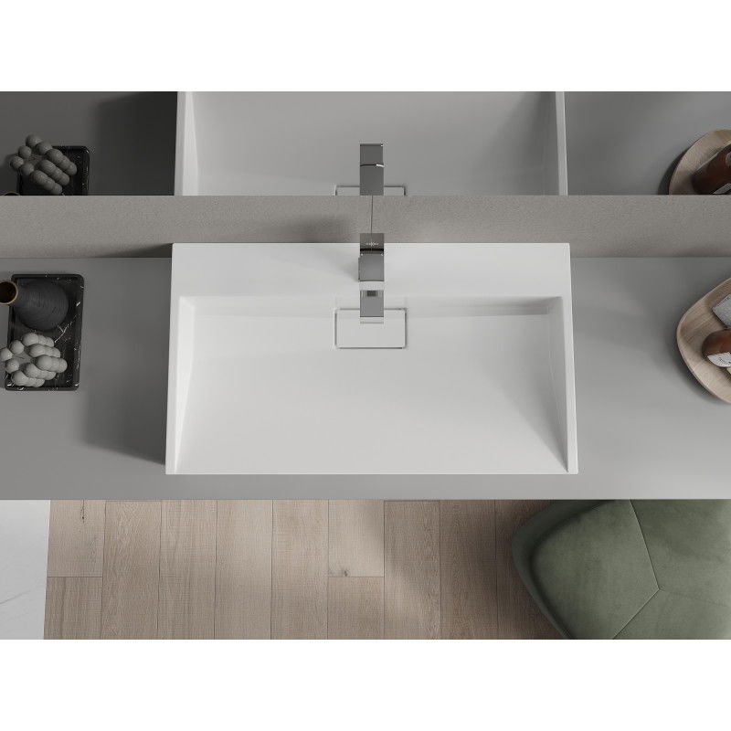 Mexen Ava umyvadlo na desku z konglomerátu 1/O 80 x 46 cm, bílá - 23018001