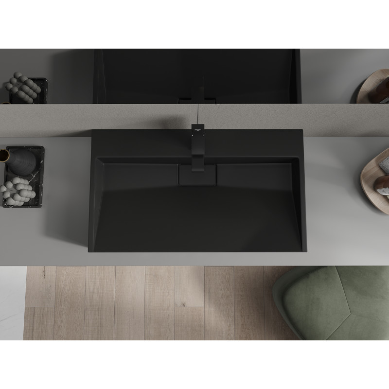Mexen Ava umyvadlo na desku z konglomerátu 1/O 80 x 46 cm, černé - 23018071