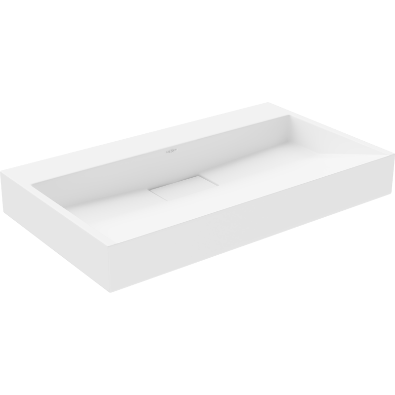 Mexen Ava nástavná umyvadlová s konglomerátu B/O 80 x 46 cm, bílá - 23018000