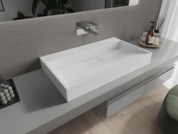 Mexen Ava umyvadlo na desku z konglomerátu B/O 80 x 46 cm, bílá - 23018000