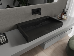 Mexen Ava umyvadlo na desku z konglomerátu B/O 80 x 46 cm, černá - 23018070